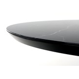 VERTIGO - eettafel - uitschuifbaar - gelakt MDF - zwart marmer