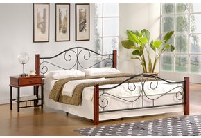 VIOLETTA - tweepersoonsbed - 205x144x96 cm - kers zwart