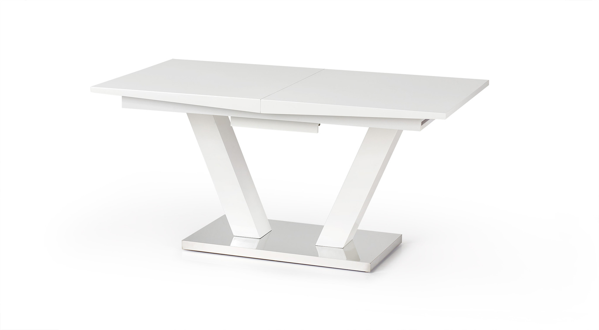 VINSTON - eettafel - uitschuifbaar - gelakt MDF - wit