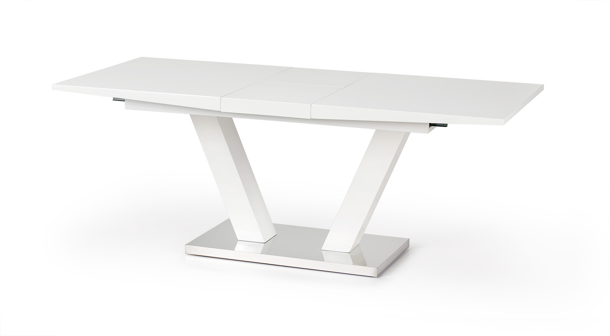 VINSTON - eettafel - uitschuifbaar - gelakt MDF - wit