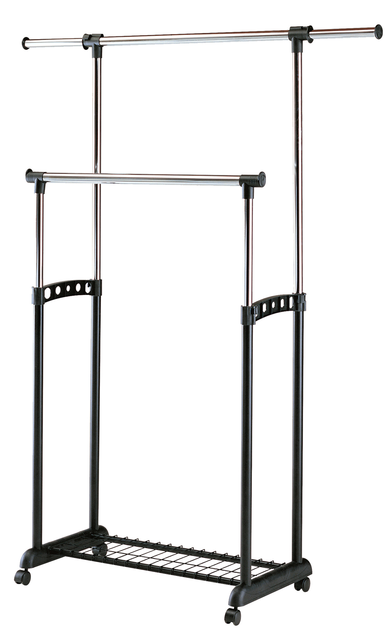 Kledingrek - verstelbaar - zwart - 90-142x97-170x44 cm
