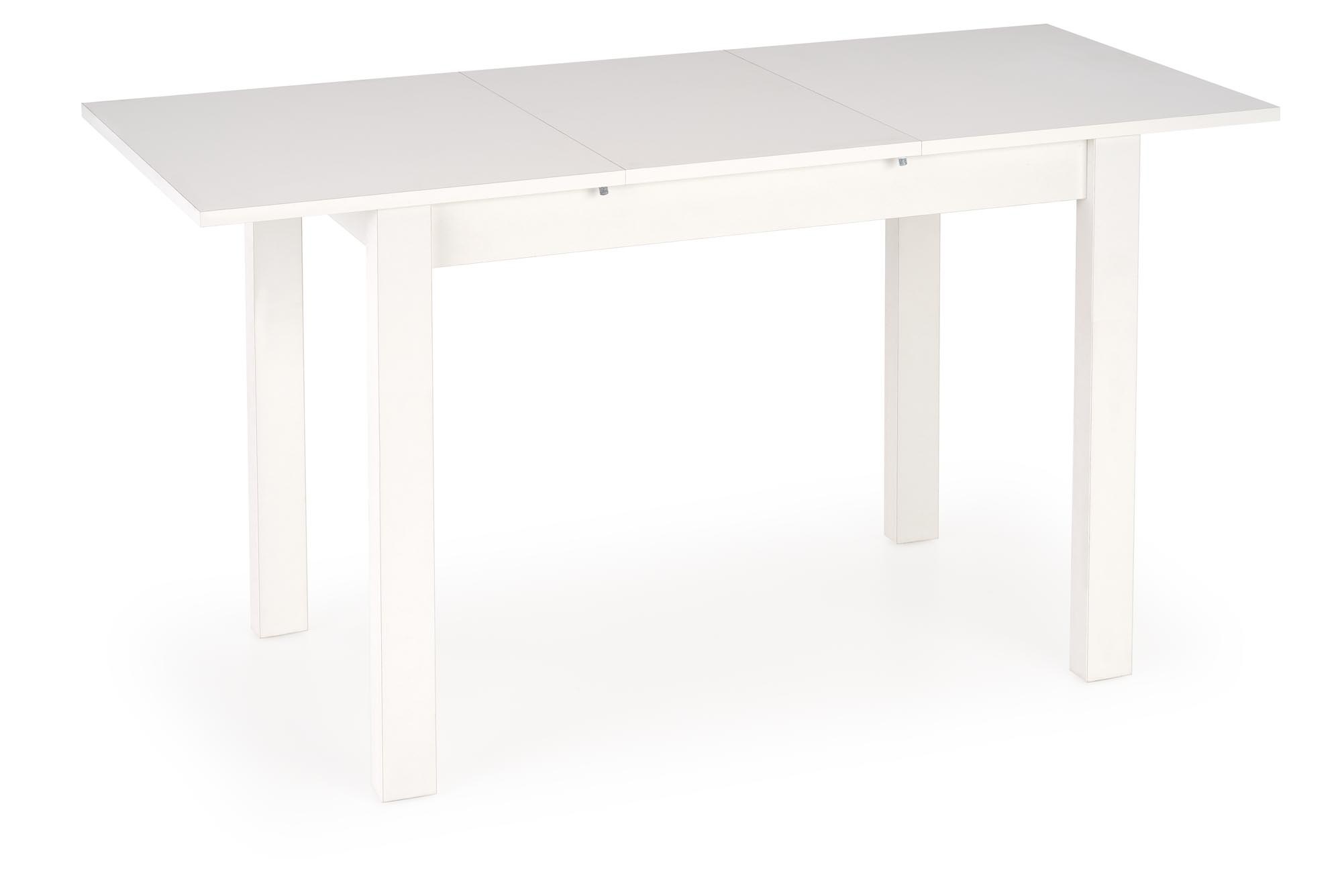 GINO - eettafel - hout - uitschuifbaar - 100-135x60x75 cm - wit