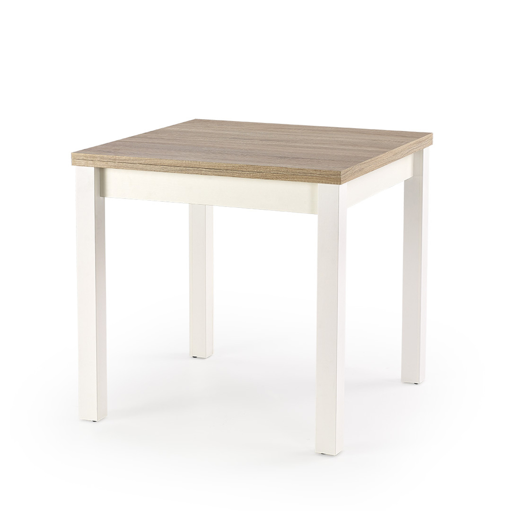 GRACJAN - eettafel - hout - 80-160x80x76 cm - wit