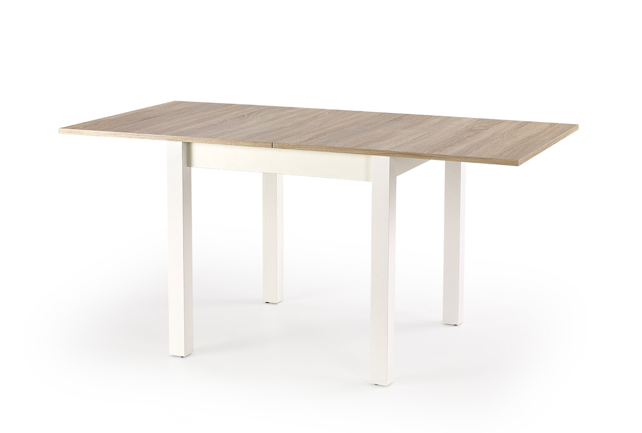 GRACJAN - eettafel - hout - 80-160x80x76 cm - wit
