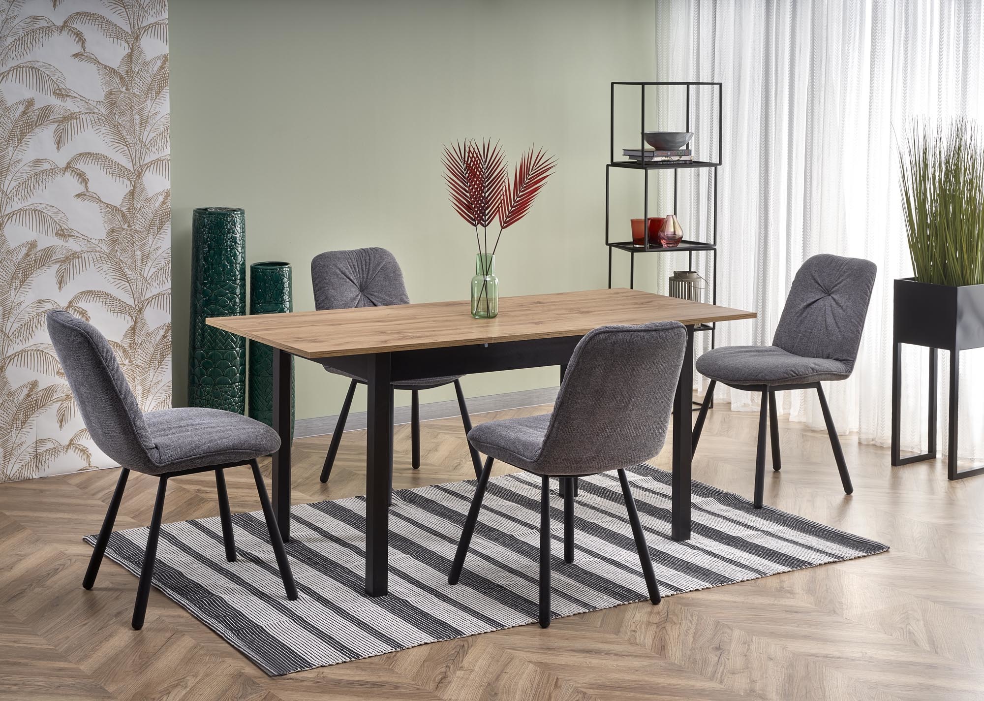 GREG - eettafel - hout - rechthoekig - 124-168x74x75 cm