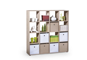 LUINI - boekenkast - gelamineerd meubelblad - 139x144x33 cm