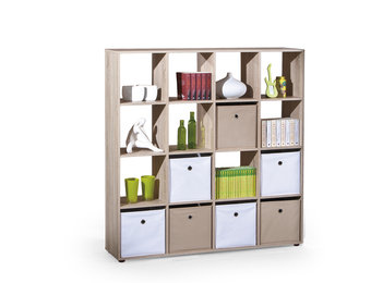 LUINI - boekenkast - gelamineerd meubelblad - 139x144x33 cm