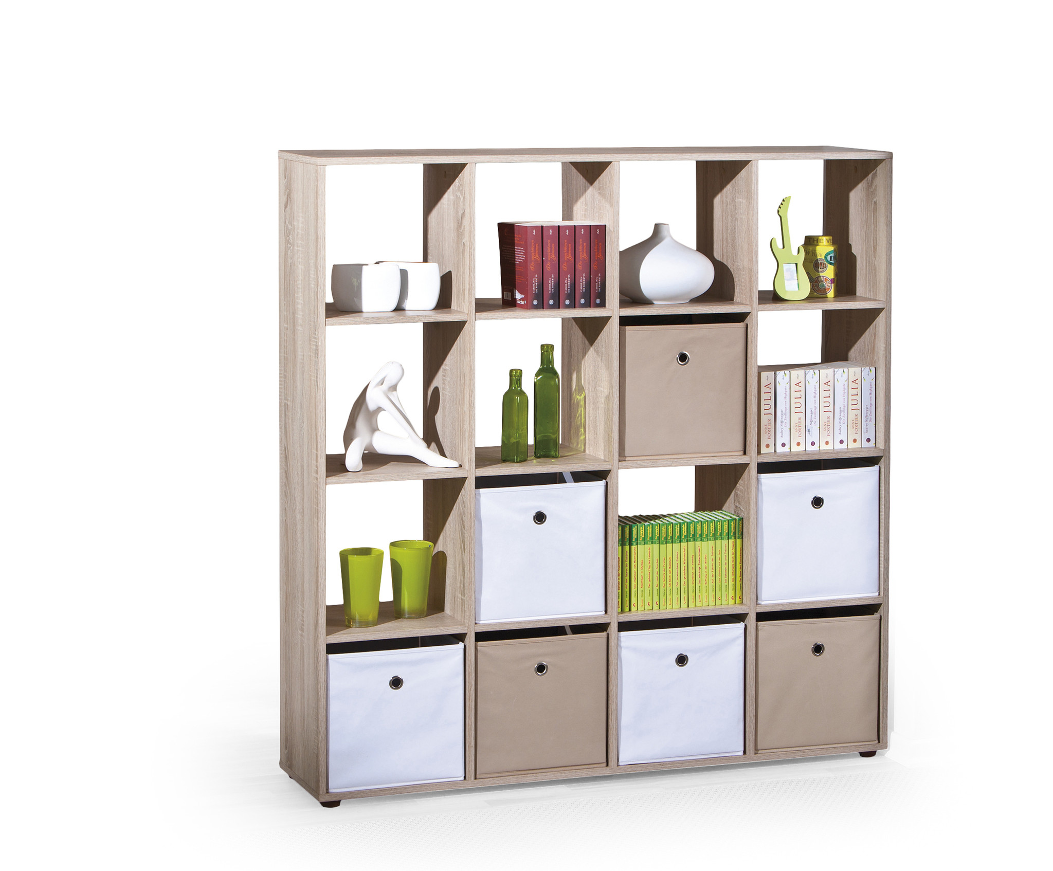 LUINI - boekenkast - gelamineerd meubelblad - 139x144x33 cm