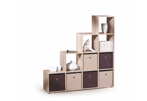 LUINI - boekenkast - gelamineerd meubelblad - 139x144x33 cm