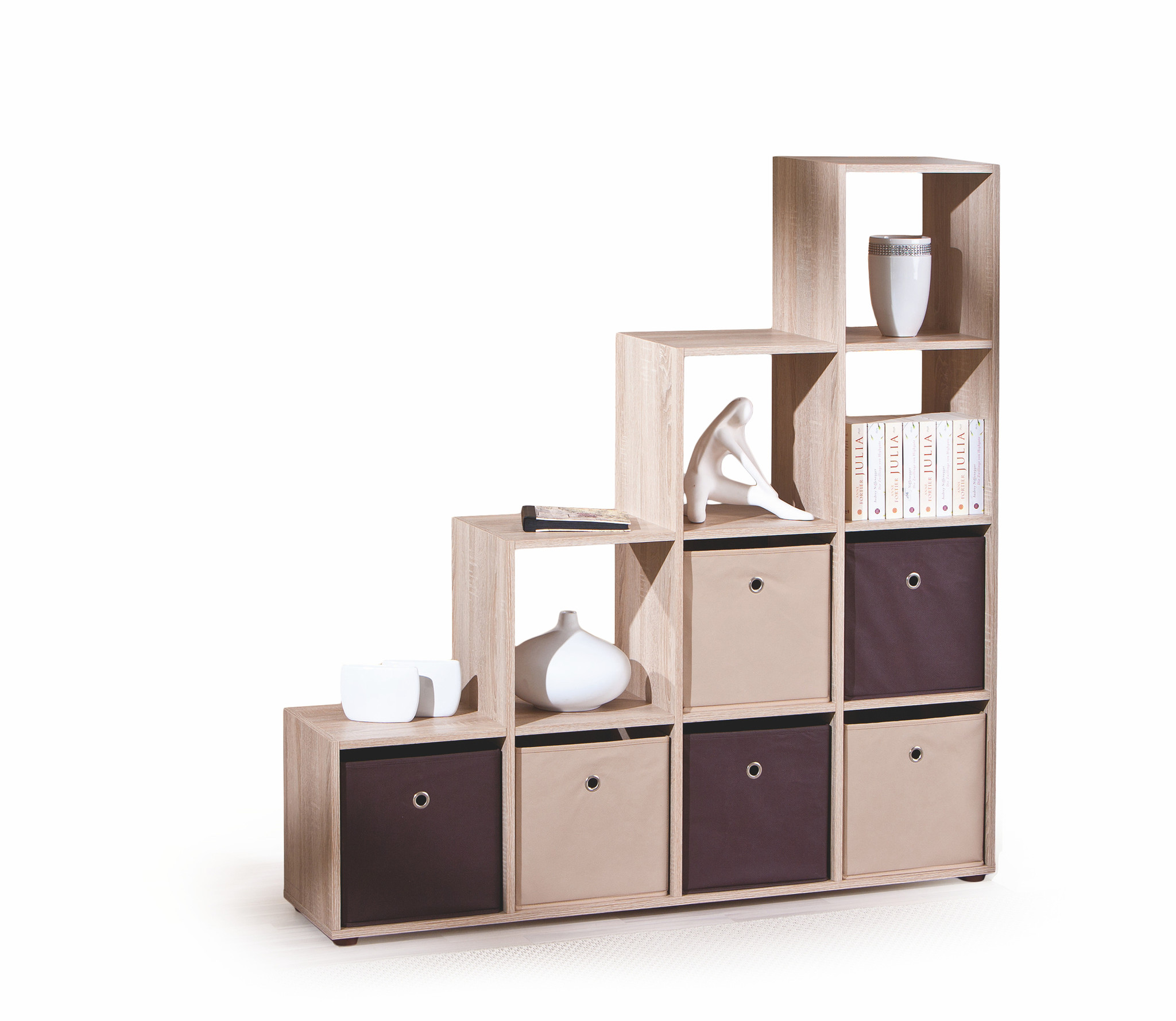 LUINI - boekenkast - gelamineerd meubelblad - 139x144x33 cm