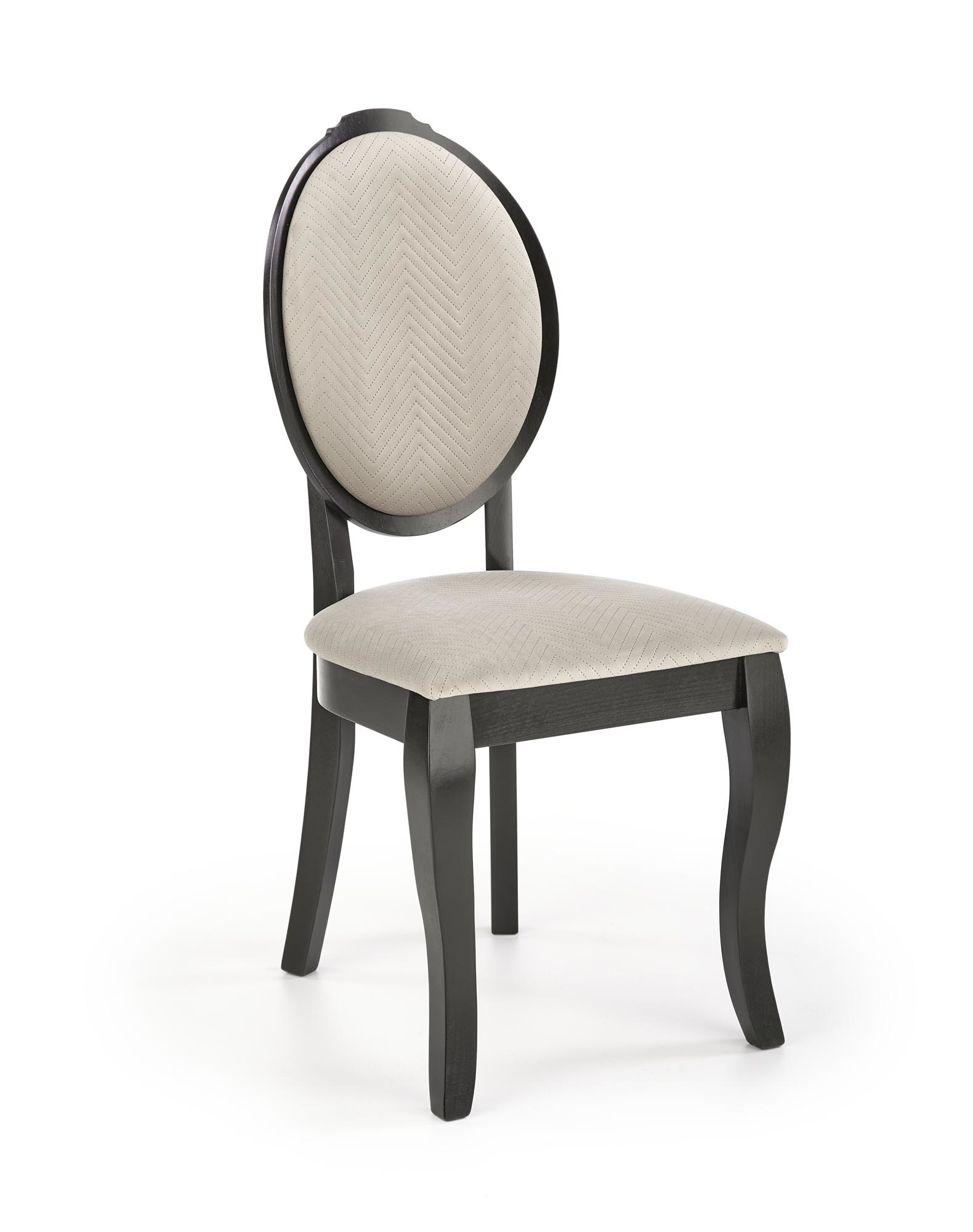VELO - eetkamerstoel - hout - 46x92x47 cm - zwart beige