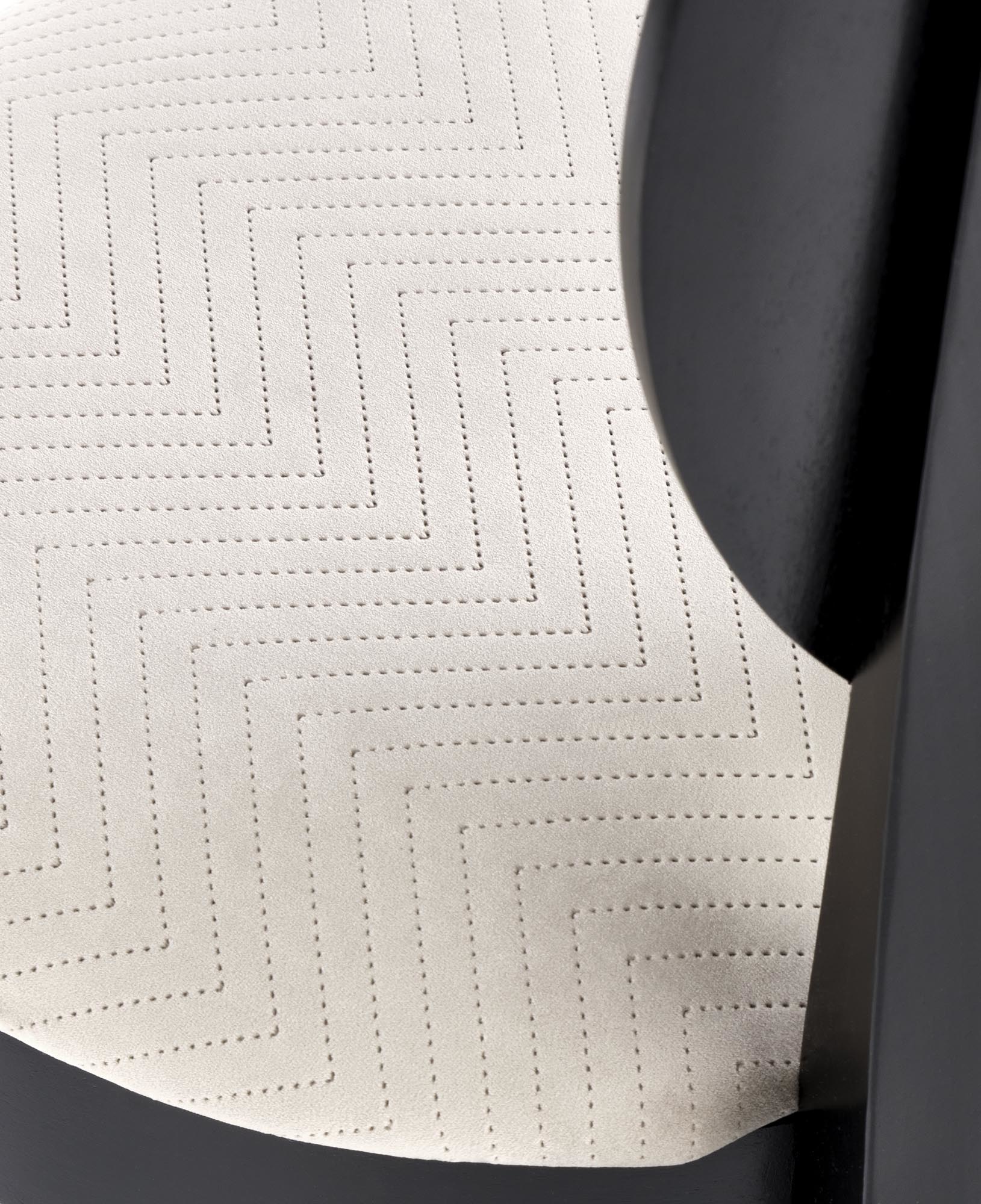 VELO - eetkamerstoel - hout - 46x92x47 cm - zwart beige