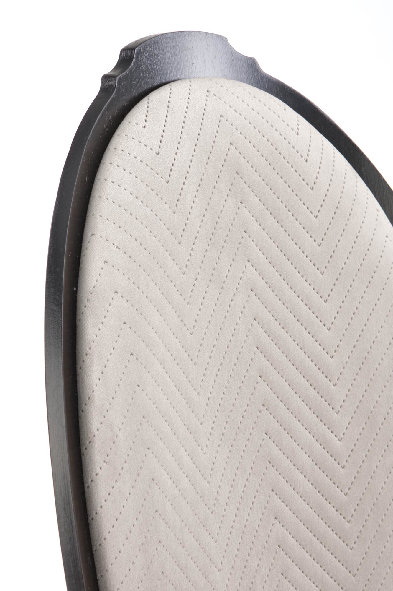VELO - eetkamerstoel - hout - 46x92x47 cm - zwart beige
