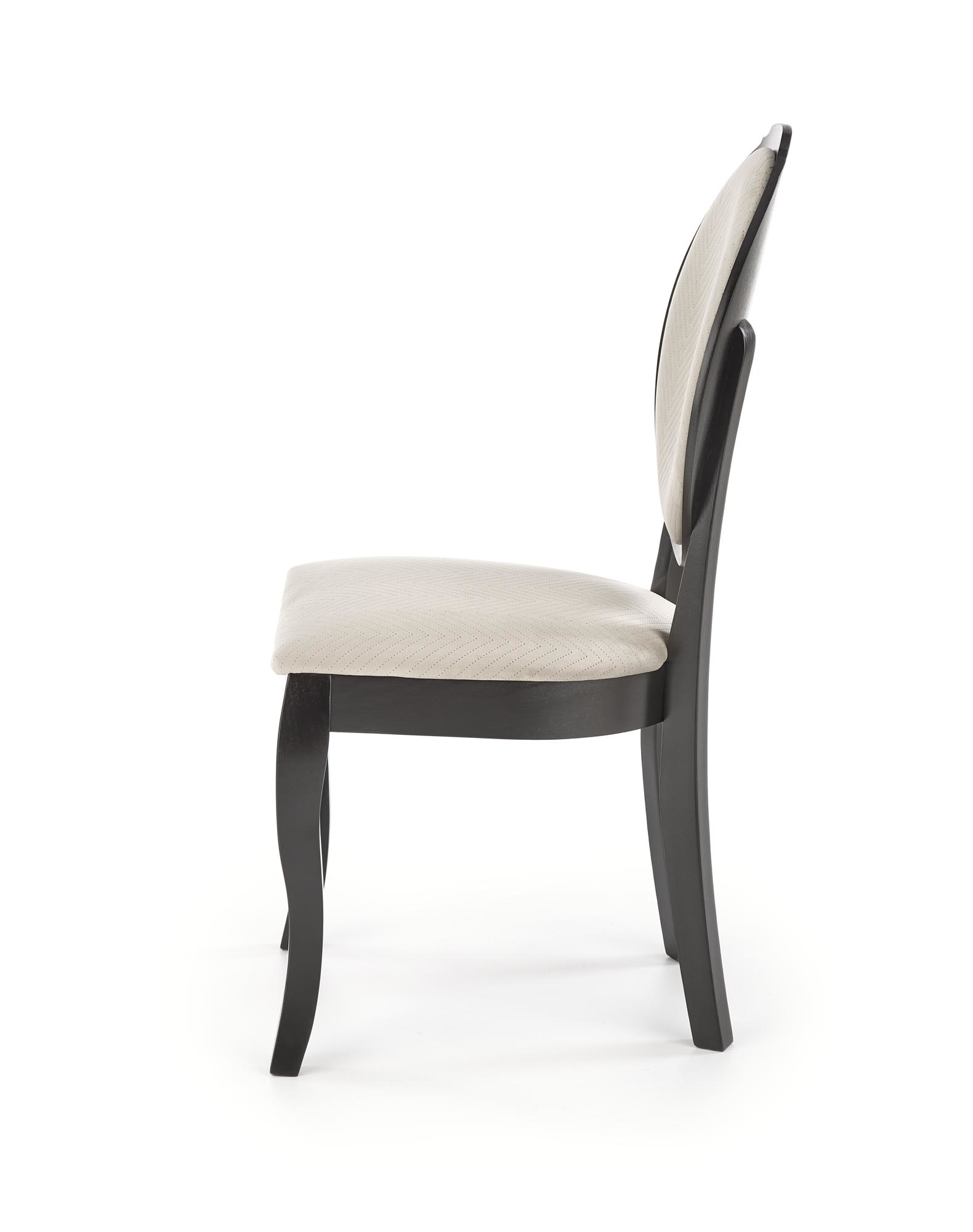 VELO - eetkamerstoel - hout - 46x92x47 cm - zwart beige