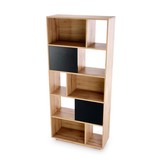 REG - boekenkast - traditioneel - 80x180x33 cm - zwart