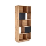 REG - boekenkast - traditioneel - 80x180x33 cm - zwart