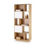 REG - boekenkast - Scandinavisch - 80x180x33 cm - wit
