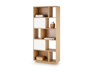 REG - boekenkast - Scandinavisch - 80x180x33 cm - wit