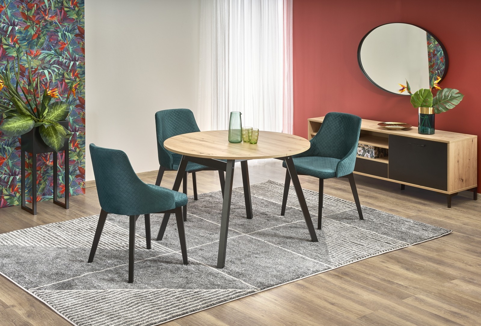 RUBEN - eettafel - uitschuifbaar - gelamineerd bord - 6 zits