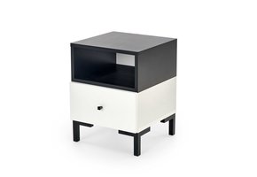 SILVIA - nachtkastje - modern - 40x40x52 cm - wit zwart