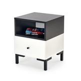 SILVIA - nachtkastje - modern - 40x40x52 cm - wit zwart