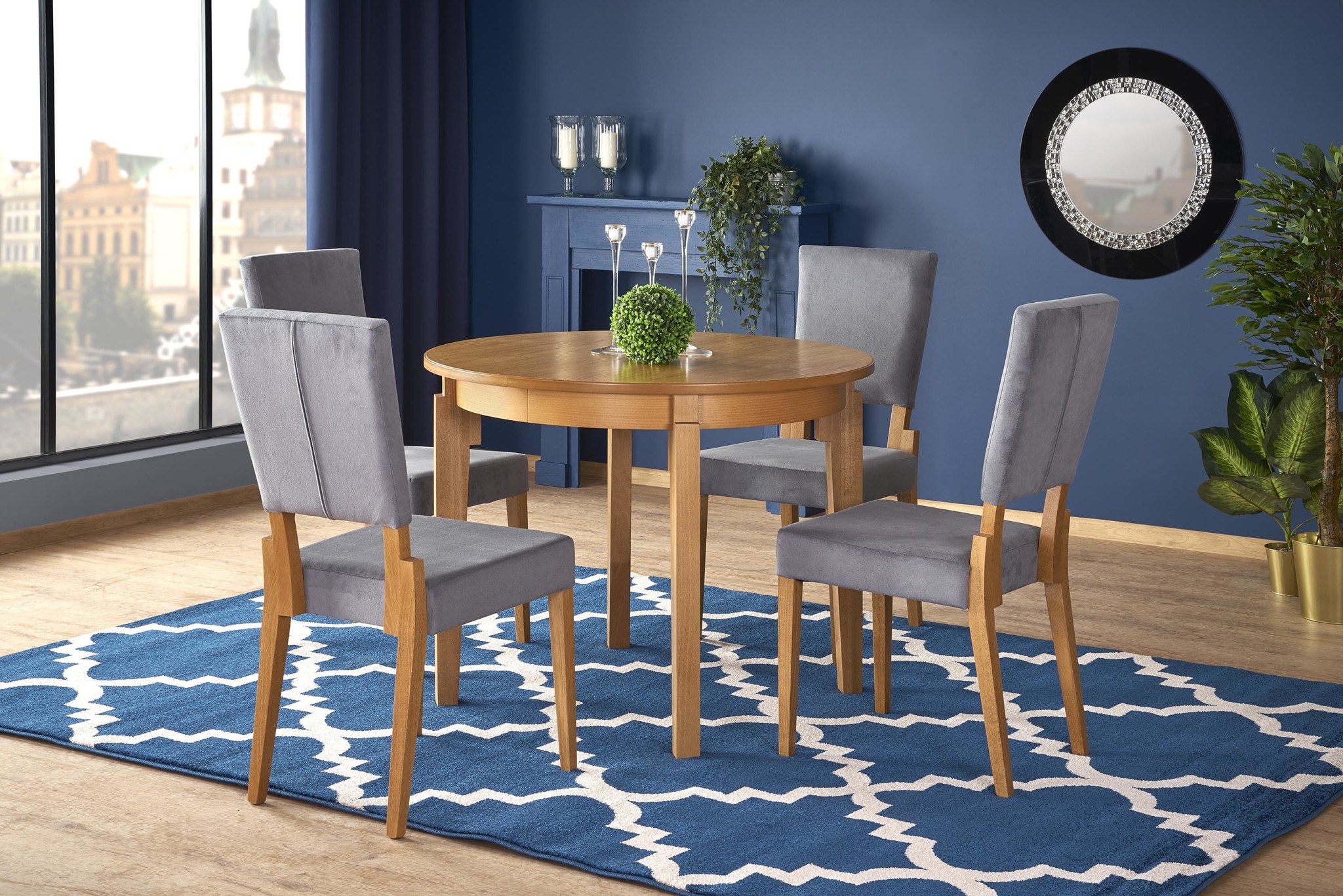 SORBUS - eettafel - uitschuifbaar - natuurlijk fineer - 8 zits