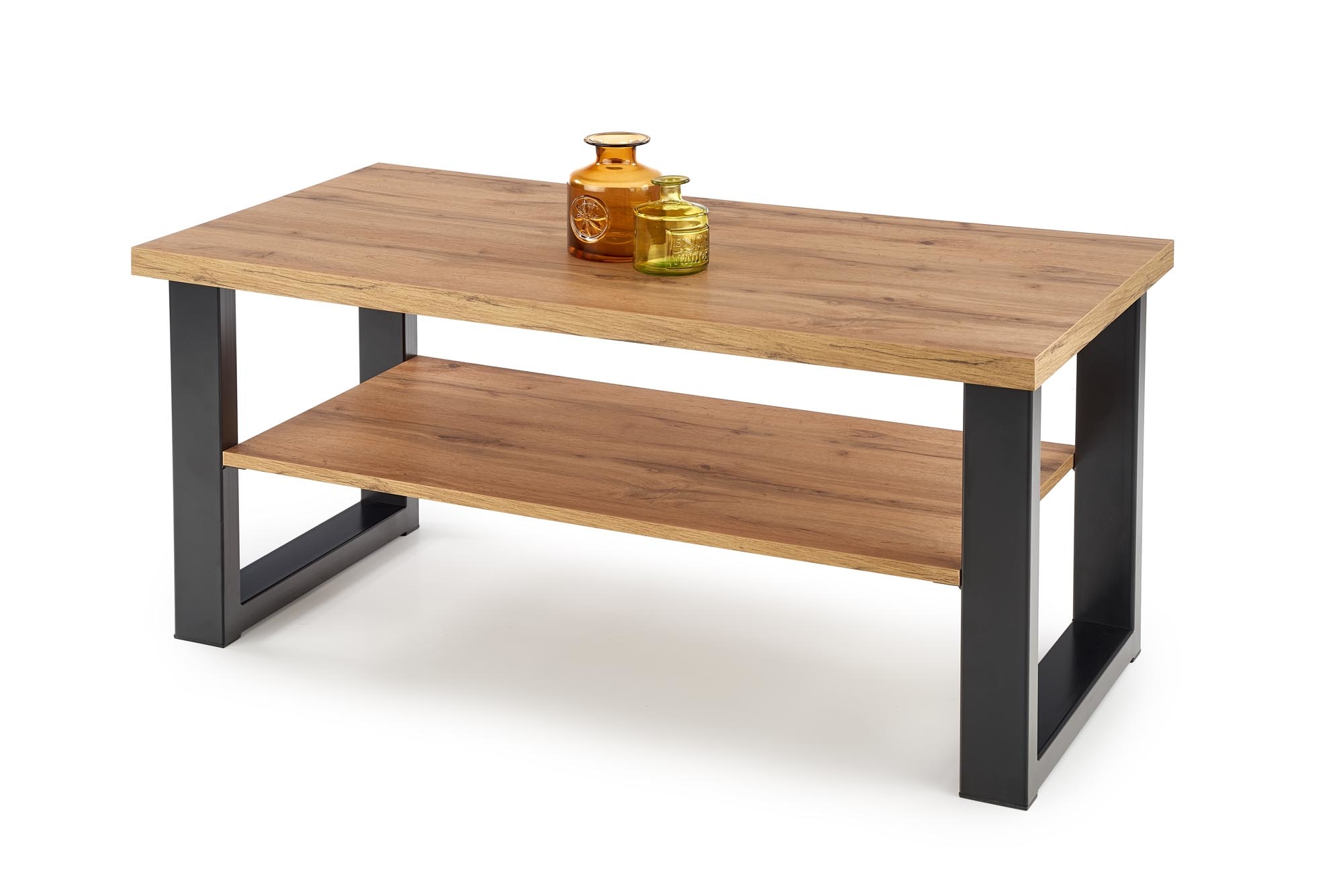 VENOM U salontafel kleur: votan eiken/zwart