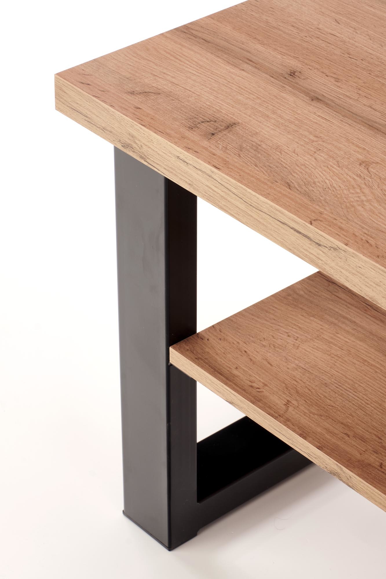 VENOM U salontafel kleur: votan eiken/zwart