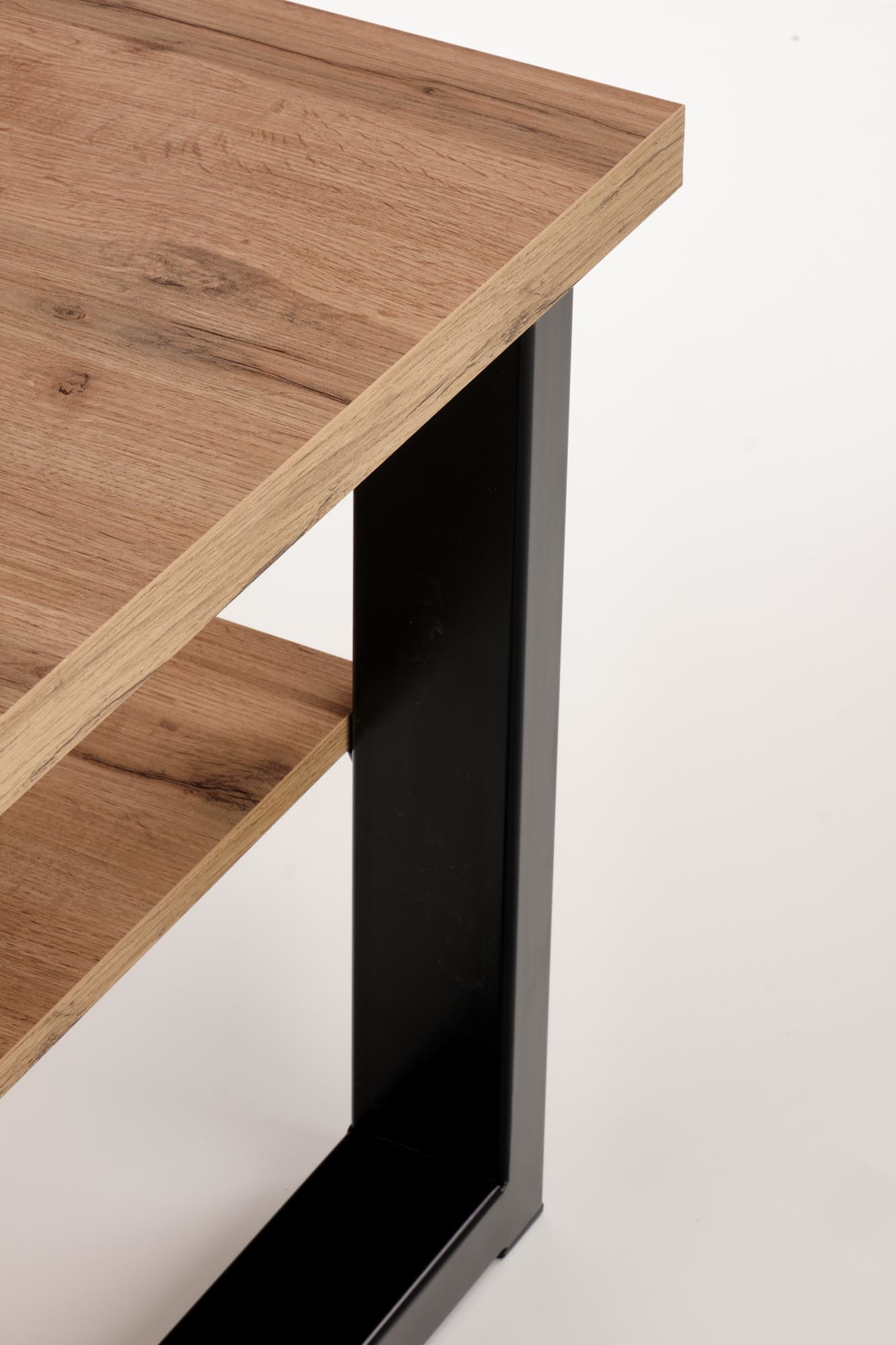 VENOM U salontafel kleur: votan eiken/zwart