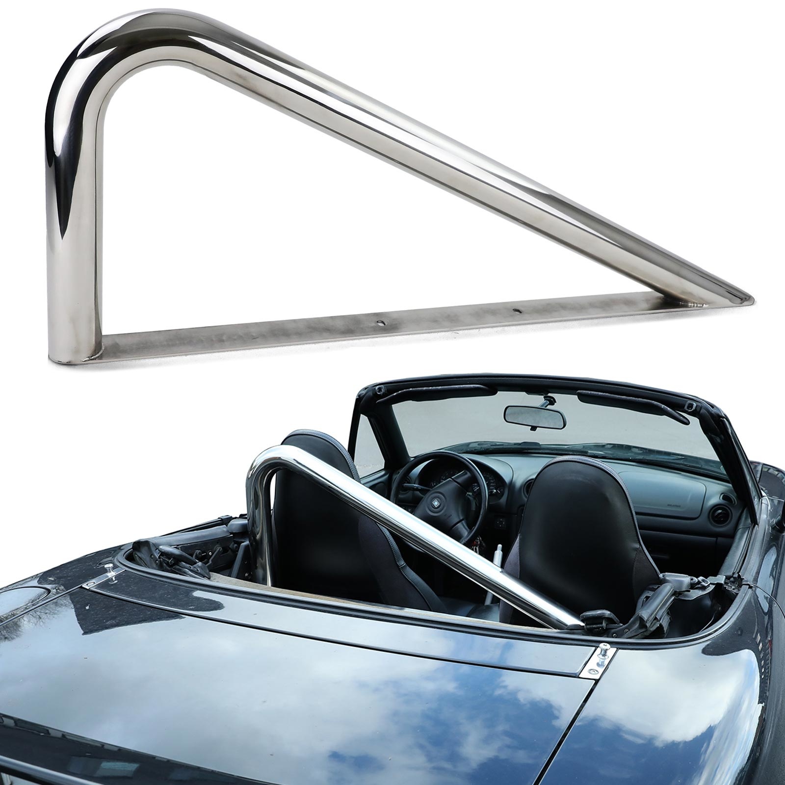 Rolbeugel - Mazda MX-5 Miata NA NB 89-05 - Sportief Design - RVS gepolijst