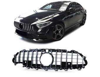 Autogrille - Mercedes CLS C257 vanaf 17 - Chroom/Glanzend zwart - Sport optiek
