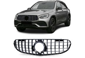 Autogrille - Mercedes GLC X253 SUV - Sport optiek - Chroom / zwart glans coating