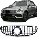 Autogrille geschikt voor Mercedes GLC X253 SUV - Sport optiek - Chroom / zwart glans coating