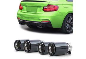 Uitlaat eindpijp - BMW 2 Serie F22 F23 12- Sport Optiek Carbon Zwart 90mm