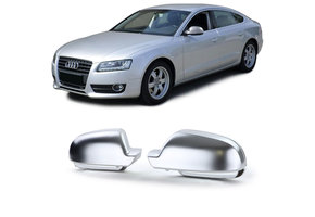 Spiegelkappen geschikt voor AUDI A3 A4 A5 09- - Zilver mat - Vervanging, RS-look