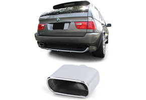Uitlaatsierstuk - BMW X5 E53 99-06 - Sport Optiek - RVS, verchroomde rand