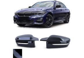 Spiegelkappen geschikt voor BMW 3 Serie G20 G21 - Zwart glans - Sport optiek