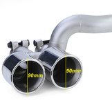 Uitlaat eindpijp geschikt voor BMW F10 F11 520-530 - Duplex Sport Look - RVS, 54x24x18cm