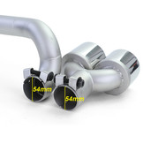 Uitlaat eindpijp geschikt voor BMW F10 F11 520-530 - Duplex Sport Look - RVS, 54x24x18cm