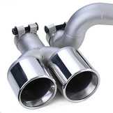 Uitlaat eindpijp geschikt voor BMW F10 F11 520-530 - Duplex Sport Look - RVS, 54x24x18cm