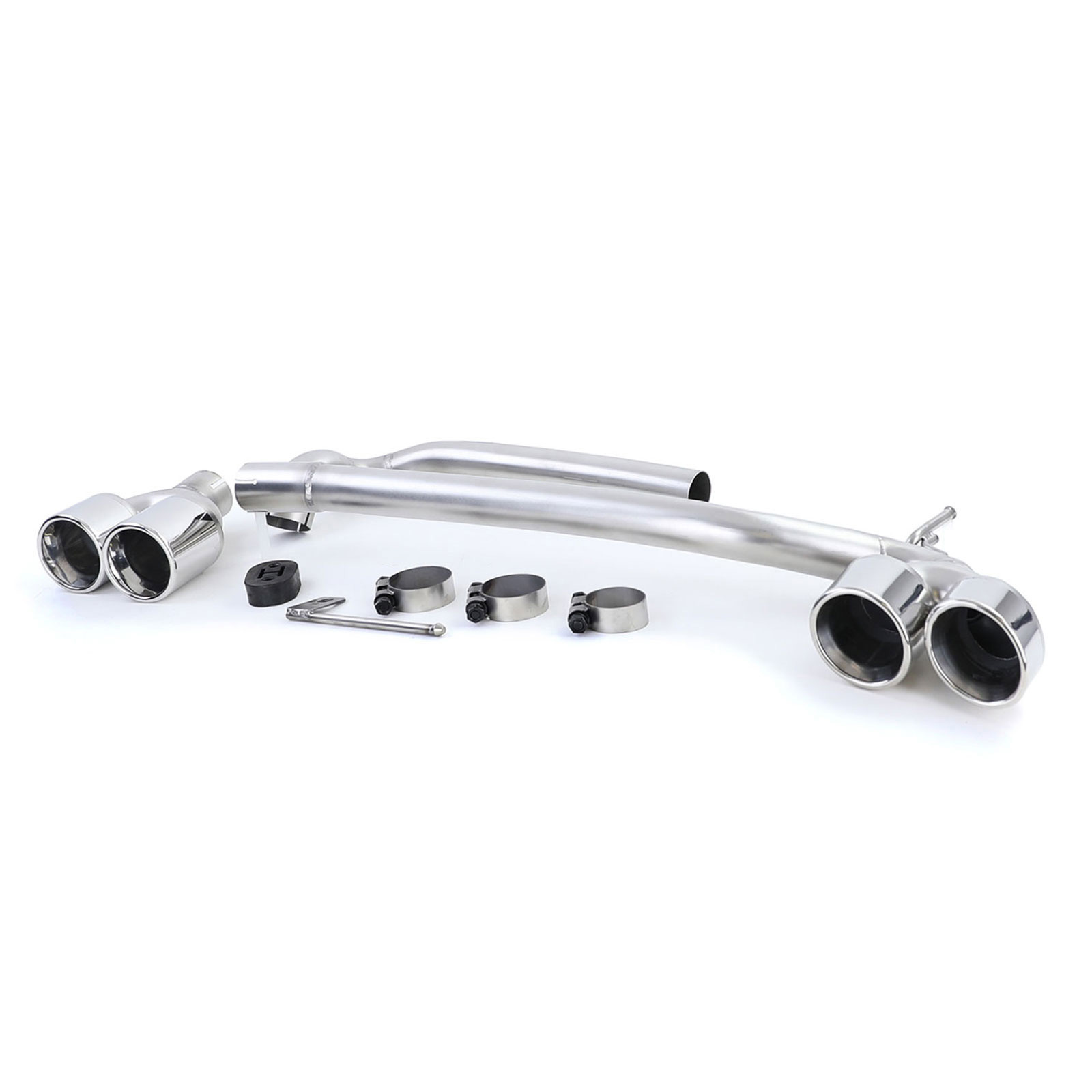 Uitlaat eindpijp - BMW F10 F11 520-530 - Duplex Sport Look - RVS, 54x24x18cm