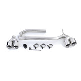 Uitlaat eindpijp geschikt voor BMW F10 F11 520-530 - Duplex Sport Look - RVS, 54x24x18cm