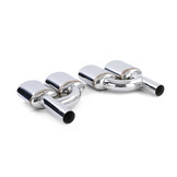 Uitlaat eindpijp - geschikt voor Mercedes W204 W211 W164 W166 W221 R230 - 4-pijps duplex - RVS met verchroomde randen - 52mm