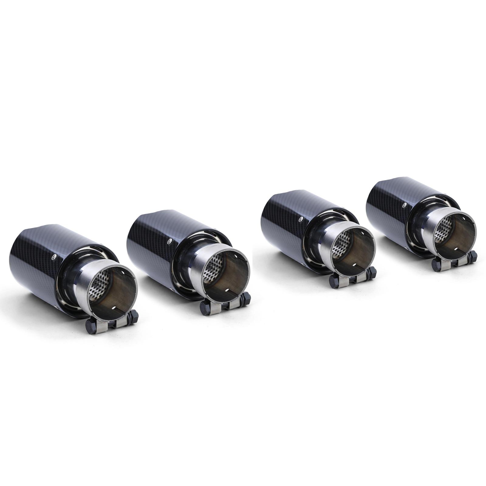 Uitlaat eindpijp - geschikt voor BMW 3 Serie E90 E91 E92 E93 - Sport Carbon Zwart - 90mm