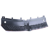 Autogrille geschikt voor VW Polo 6R 6C 09-17 - Zwart Glanzend - Rode Sierstrepen GTI