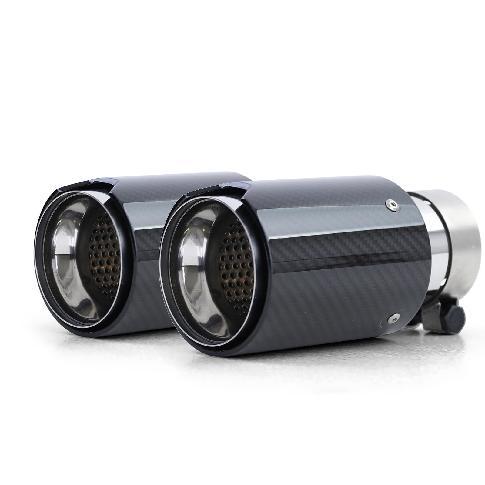 Uitlaatsierstuk geschikt voor BMW 6 Serie F12 F13 '11+ - Sport Carbon Zwart - Ø 60-64mm, 2 stuks