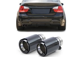 Uitlaatsierstuk - BMW 3 Serie E90 E91 E92 E93 - Sport Carbon Zwart - 90mm