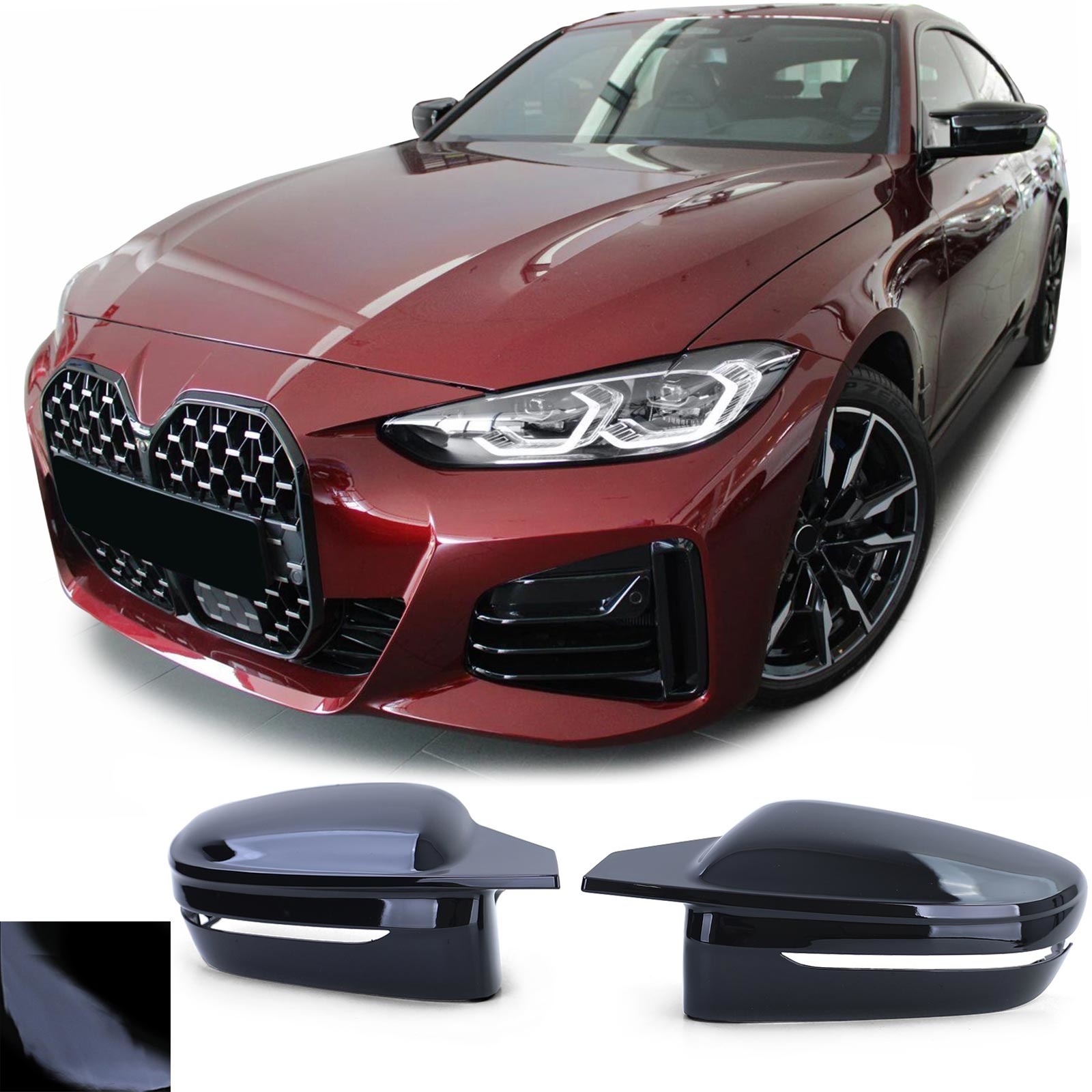 Spiegelkappen - BMW 4 Serie G22 G23 G26 - Zwart Glans - Sport Optiek