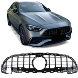 Autogrille geschikt voor Mercedes C-klasse W206 S206 - Sportief - Zwart glans