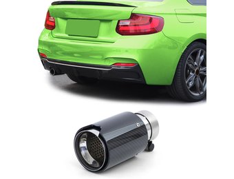 Uitlaat eindpijp - BMW 2 serie F22 F23 - Sport optiek - Carbon zwart